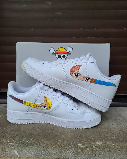 custom air force 1 sanji et nami one piece
