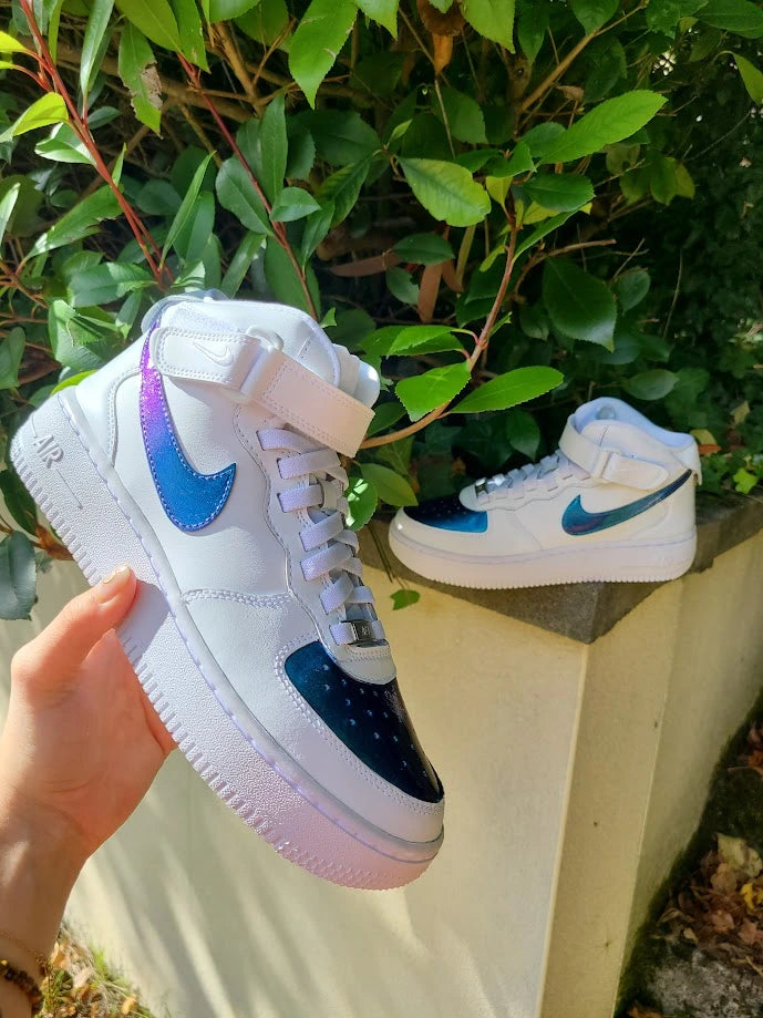 Sneakers Custom Effet Caméléon – Air Force 1