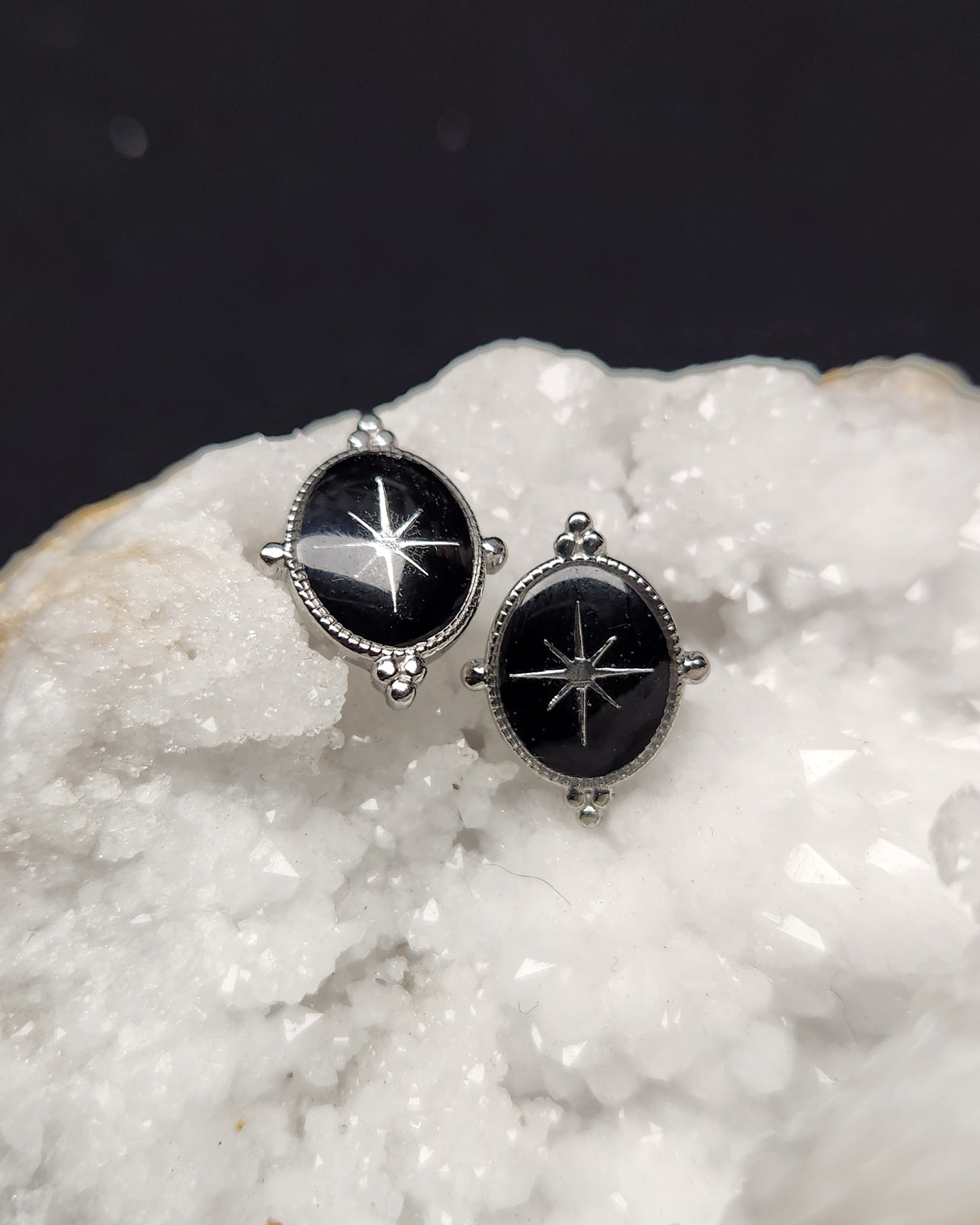 Boucles d'oreilles Goth argent et son Coffret-livre 🖤