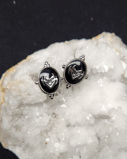 Boucles d'oreilles Goth argent et son Coffret-livre 🖤