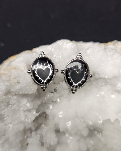 Boucles d'oreilles Goth argent et son Coffret-livre 🖤