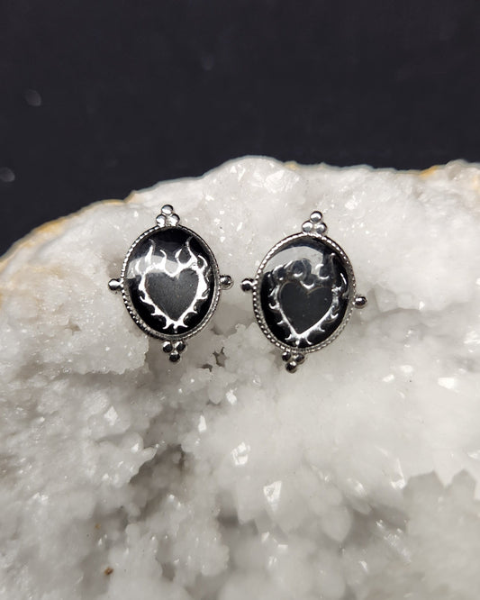 Boucles d'oreilles Goth argent et son Coffret-livre 🖤