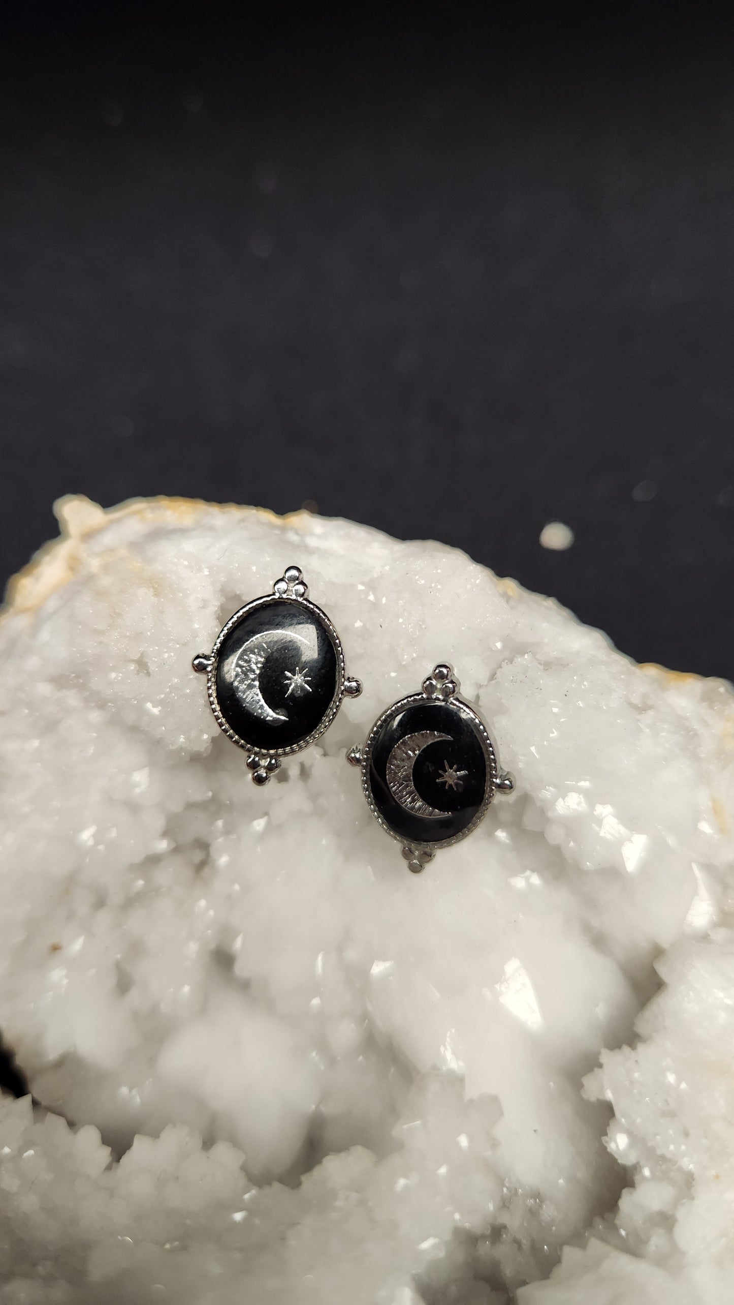Boucles d'oreilles Goth argent et son Coffret-livre 🖤