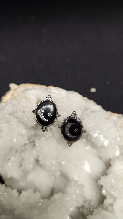 Boucles d'oreilles Goth argent et son Coffret-livre 🖤