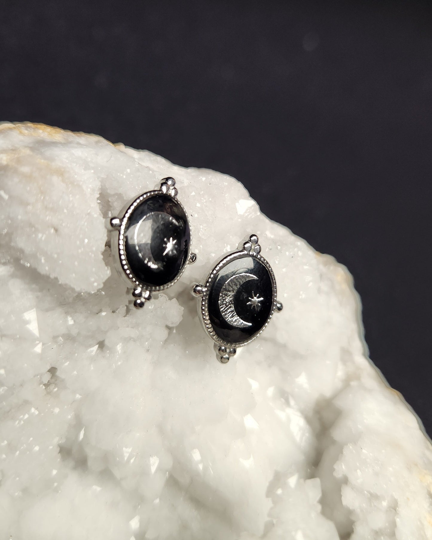 Boucles d'oreilles Goth argent et son Coffret-livre 🖤