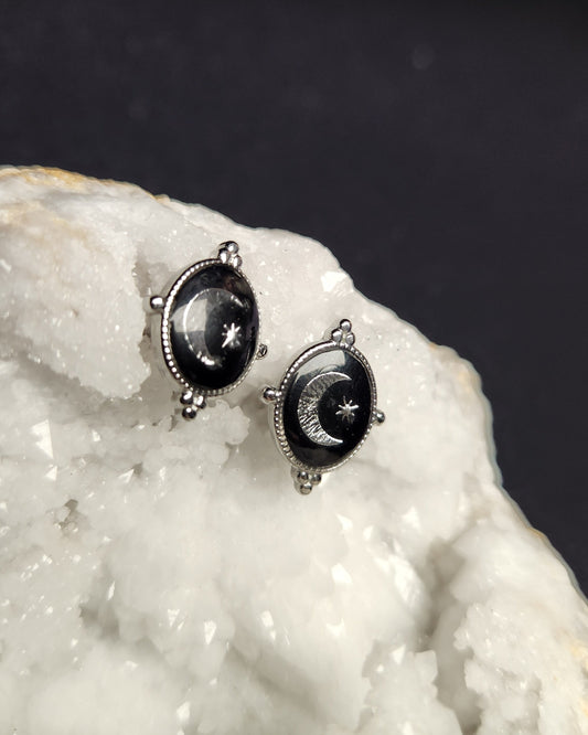 Boucles d'oreilles Goth argent et son Coffret-livre 🖤