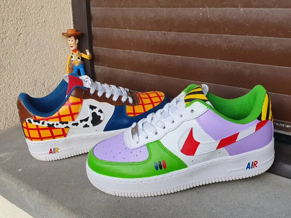 Sneakers custom avec accents vert fluo – exemple de palette et rendu