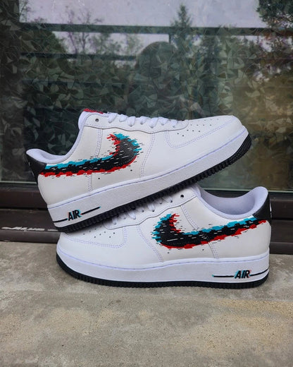 custom glitch air force 1