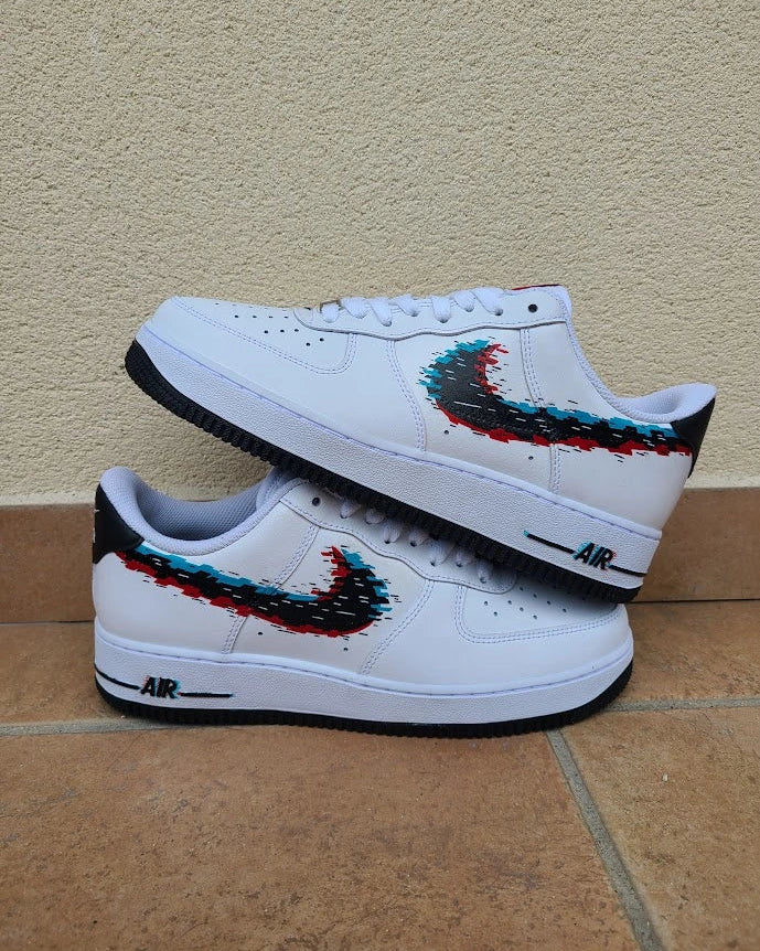 custom glitch effet 3d nike