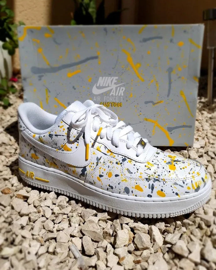 sneakers air force 1 tâches de peintures colorées