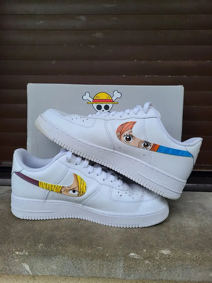 Sneakers Air Force 1 Custom :  Luffy - Zoro - Nami - Sanji