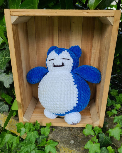 peluche ronflex amigurumi, vue de face, fait main en France