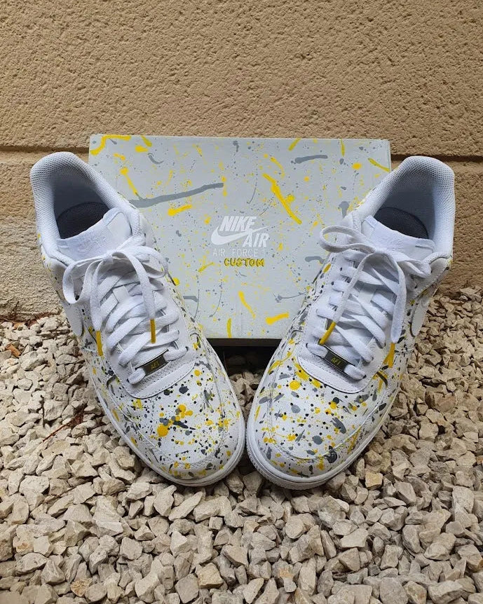 Air force 1 tâches jaune et gris couleur au choix