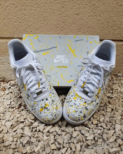 Air force 1 tâches jaune et gris couleur au choix
