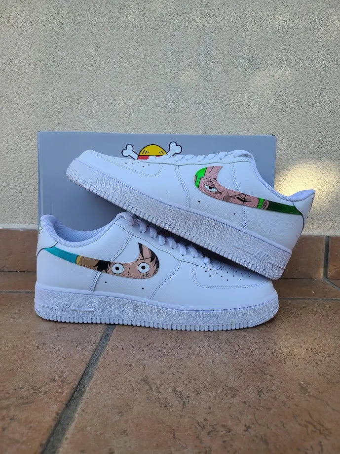 Sneakers Air Force 1 Custom :  Luffy - Zoro - Nami - Sanji