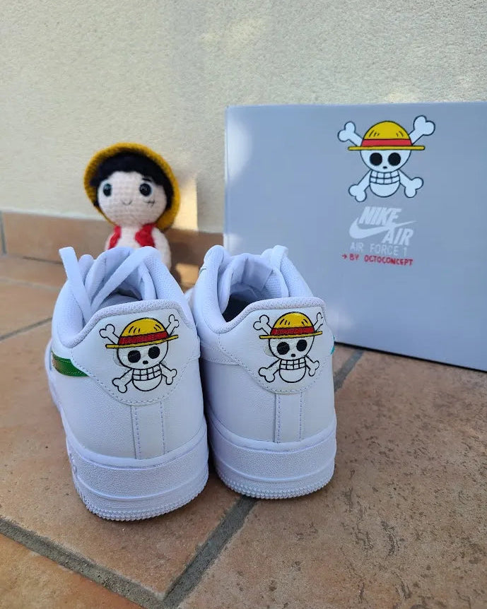 air froce 1 custom logo one piece roi des pirates