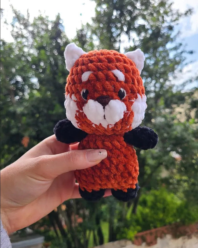 amigurumi panda roux fait main 