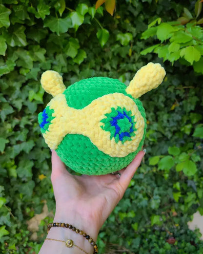 peluche pogo au crochet, amigurumi fait main, inspiration jeux vidéo