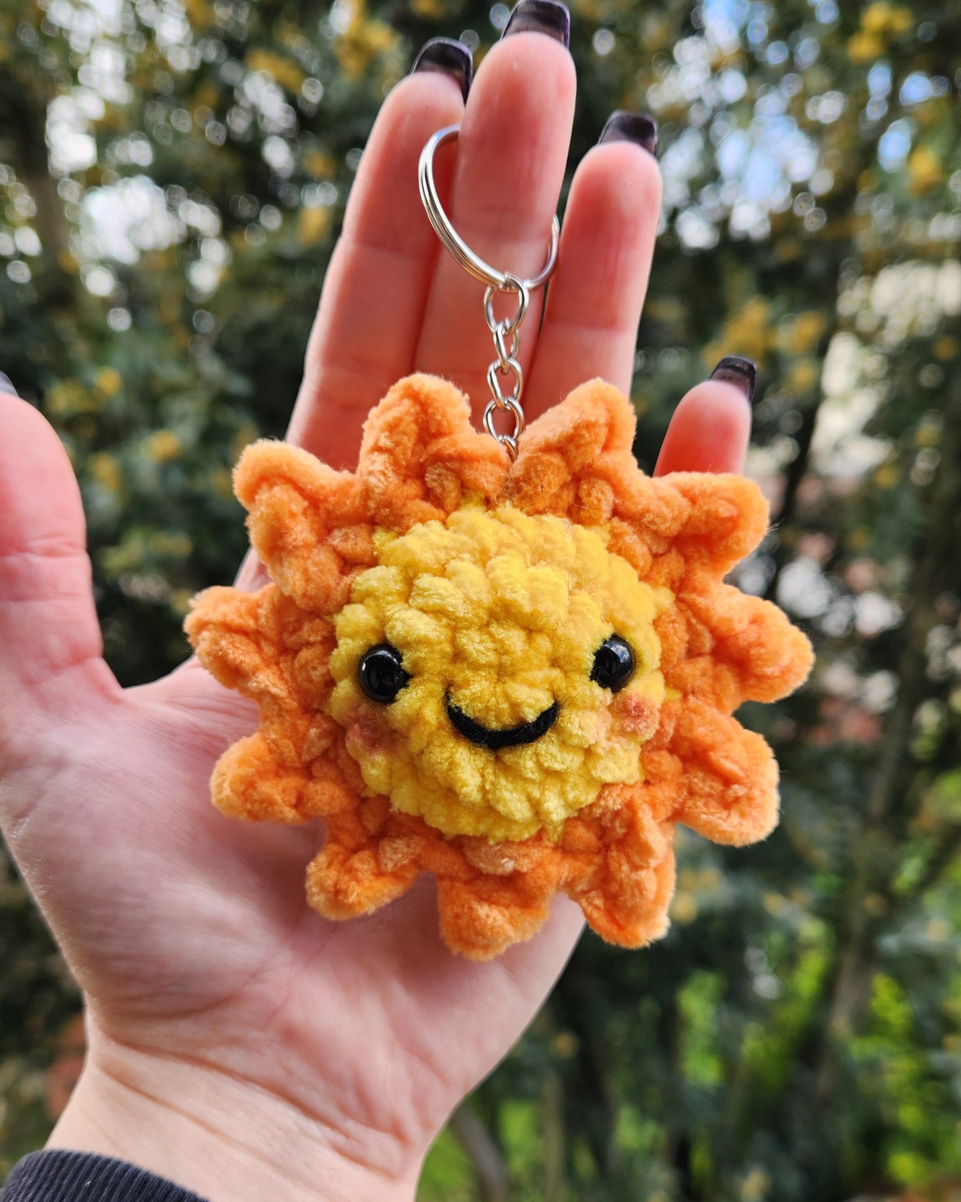 porte clé soleil smiley kawaii