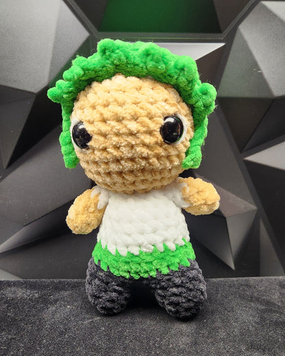 peluche opne piece au crochet zoro fan art idée cadeau passionné d'animés